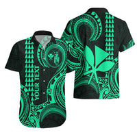 Custom Hawaii Hawaiian Shirt Paradise of the Pacific Tribal Kakau for King Kamehameha Day - Green - Wonder Print Shop