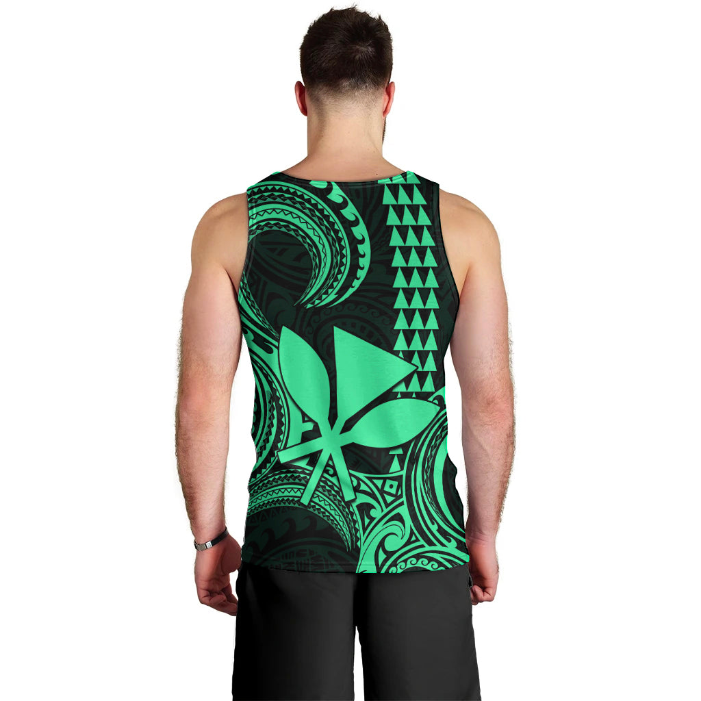 custom-hawaii-men-tank-top-paradise-of-the-pacific-tribal-kakau-for-king-kamehameha-day-green