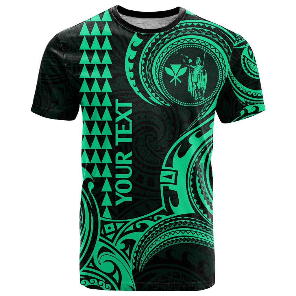 Custom Hawaii T Shirt Paradise of the Pacific Tribal Kakau for King Kamehameha Day - Green - Wonder Print Shop