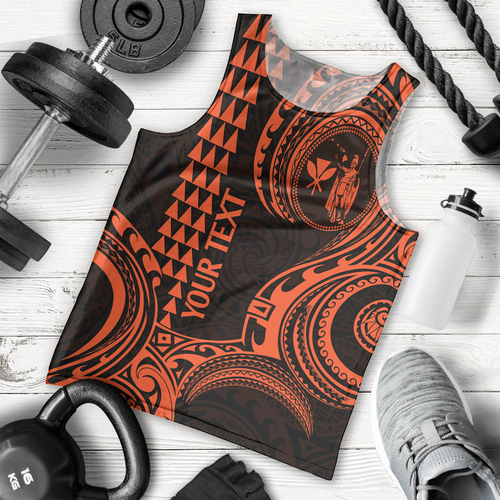custom-hawaii-men-tank-top-paradise-of-the-pacific-tribal-kakau-for-king-kamehameha-day-orange