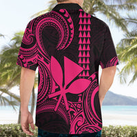 Custom Hawaii Hawaiian Shirt Paradise of the Pacific Tribal Kakau for King Kamehameha Day - Pink - Wonder Print Shop