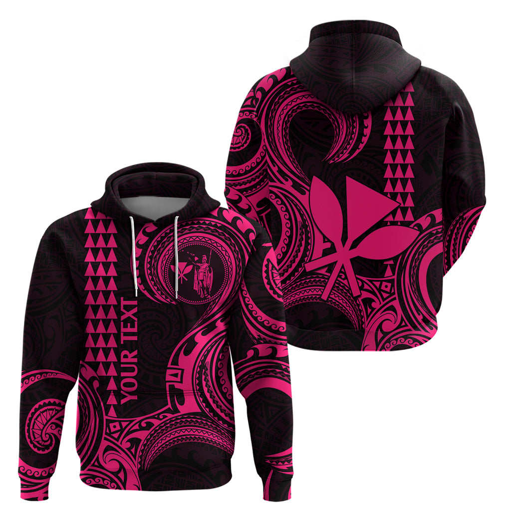Custom Hawaii Hoodie Paradise of the Pacific Tribal Kakau for King Kamehameha Day - Pink - Wonder Print Shop