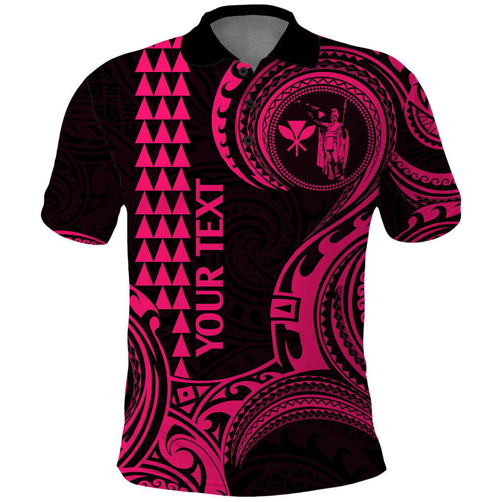 Custom Hawaii Polo Shirt Paradise of the Pacific Tribal Kakau for King Kamehameha Day - Pink - Wonder Print Shop