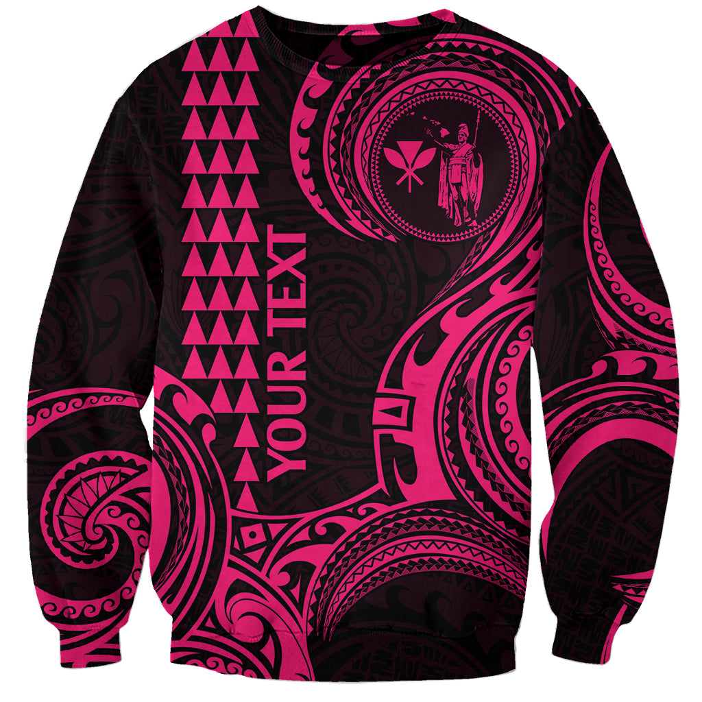 Custom Hawaii Sweatshirt Paradise of the Pacific Tribal Kakau for King Kamehameha Day - Pink - Wonder Print Shop