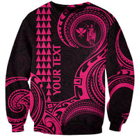 Custom Hawaii Sweatshirt Paradise of the Pacific Tribal Kakau for King Kamehameha Day - Pink - Wonder Print Shop