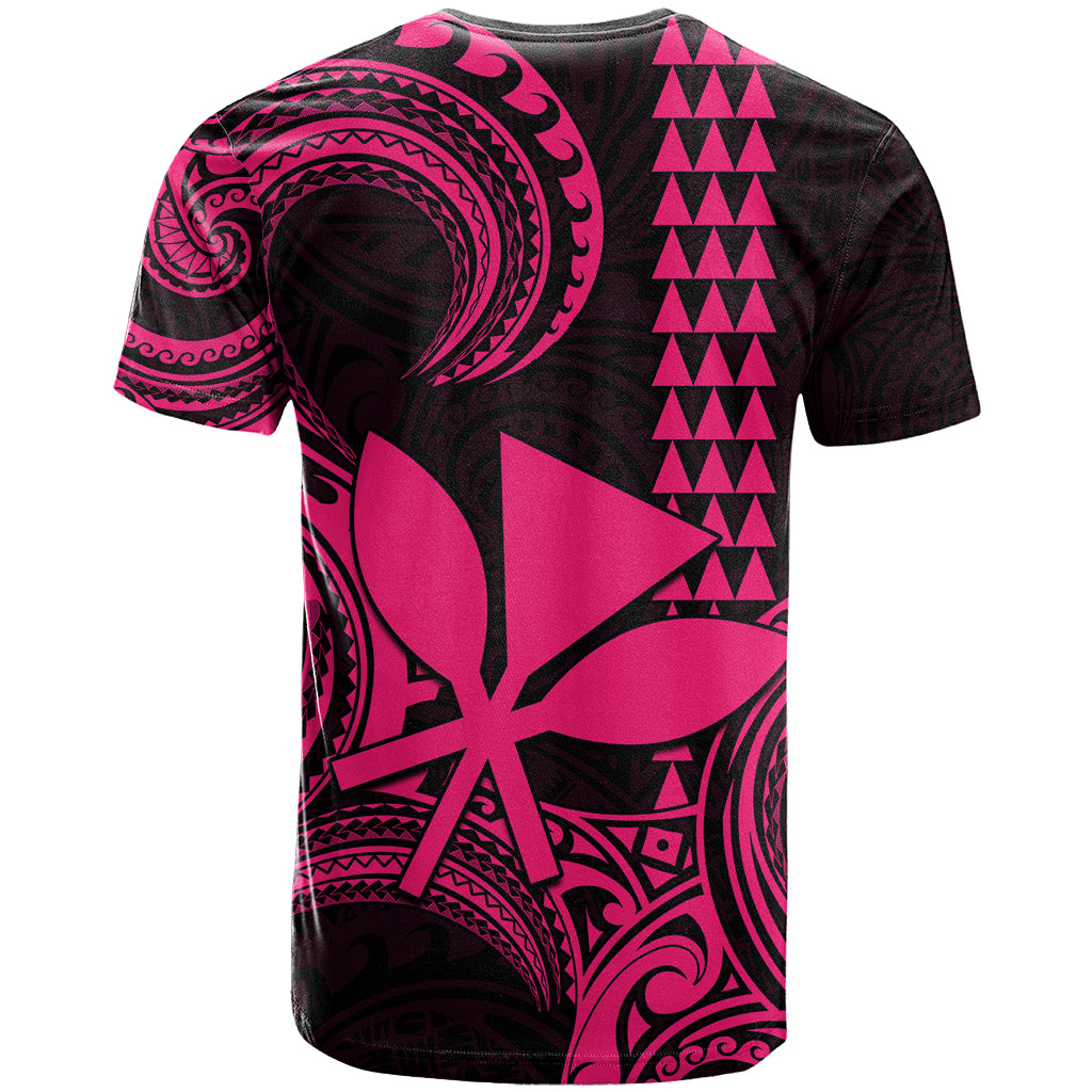 Custom Hawaii T Shirt Paradise of the Pacific Tribal Kakau for King Kamehameha Day - Pink - Wonder Print Shop