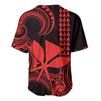 Custom Hawaii Baseball Jersey Paradise of the Pacific Tribal Kakau for King Kamehameha Day - Red LT9 - Wonder Print Shop