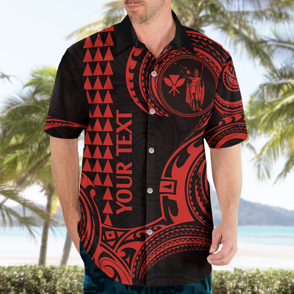 Custom Hawaii Hawaiian Shirt Paradise of the Pacific Tribal Kakau for King Kamehameha Day - Red - Wonder Print Shop