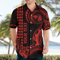 Custom Hawaii Hawaiian Shirt Paradise of the Pacific Tribal Kakau for King Kamehameha Day - Red - Wonder Print Shop