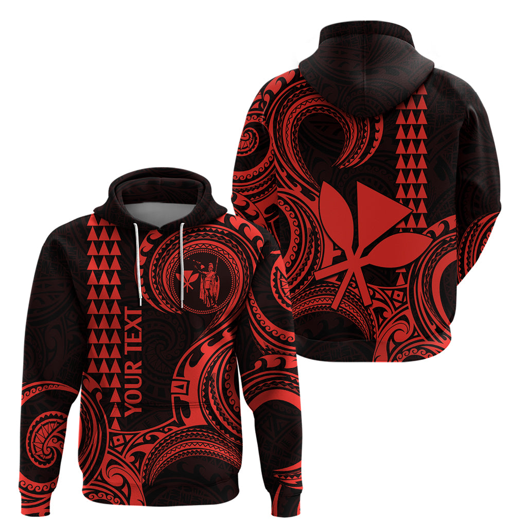 Custom Hawaii Hoodie Paradise of the Pacific Tribal Kakau for King Kamehameha Day - Red - Wonder Print Shop