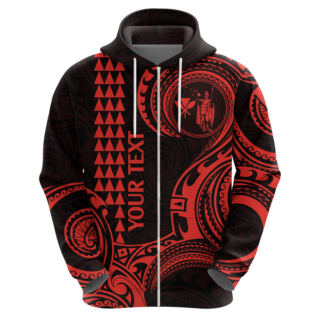 Custom Hawaii Hoodie Paradise of the Pacific Tribal Kakau for King Kamehameha Day - Red - Wonder Print Shop