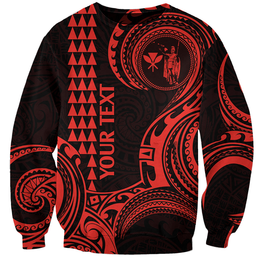 Custom Hawaii Sweatshirt Paradise of the Pacific Tribal Kakau for King Kamehameha Day - Red - Wonder Print Shop