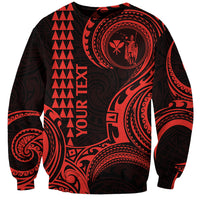 Custom Hawaii Sweatshirt Paradise of the Pacific Tribal Kakau for King Kamehameha Day - Red - Wonder Print Shop