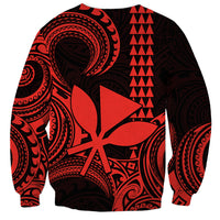 Custom Hawaii Sweatshirt Paradise of the Pacific Tribal Kakau for King Kamehameha Day - Red - Wonder Print Shop