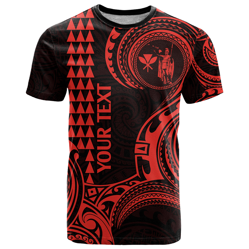 Custom Hawaii T Shirt Paradise of the Pacific Tribal Kakau for King Kamehameha Day - Red - Wonder Print Shop