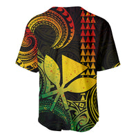 Custom Hawaii Baseball Jersey Paradise of the Pacific Tribal Kakau for King Kamehameha Day - Reggae LT9 - Wonder Print Shop
