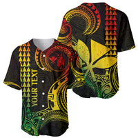 Custom Hawaii Baseball Jersey Paradise of the Pacific Tribal Kakau for King Kamehameha Day - Reggae LT9 - Wonder Print Shop