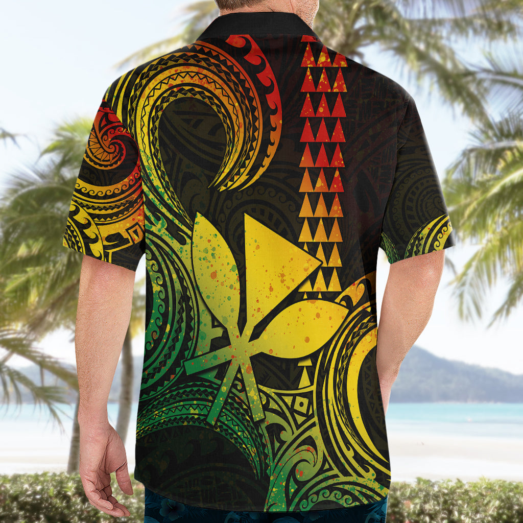 Custom Hawaii Hawaiian Shirt Paradise of the Pacific Tribal Kakau for King Kamehameha Day - Reggae - Wonder Print Shop