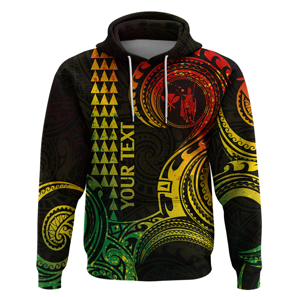 Custom Hawaii Hoodie Paradise of the Pacific Tribal Kakau for King Kamehameha Day - Reggae - Wonder Print Shop