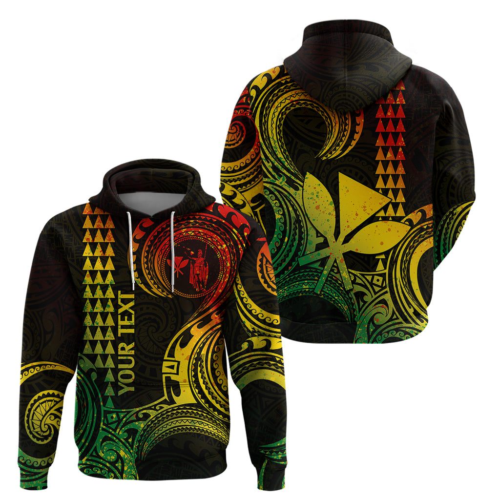 Custom Hawaii Hoodie Paradise of the Pacific Tribal Kakau for King Kamehameha Day - Reggae - Wonder Print Shop