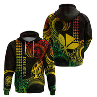 Custom Hawaii Hoodie Paradise of the Pacific Tribal Kakau for King Kamehameha Day - Reggae - Wonder Print Shop
