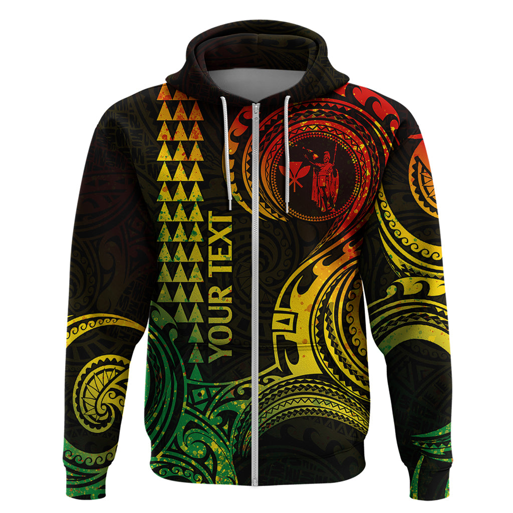 Custom Hawaii Hoodie Paradise of the Pacific Tribal Kakau for King Kamehameha Day - Reggae - Wonder Print Shop