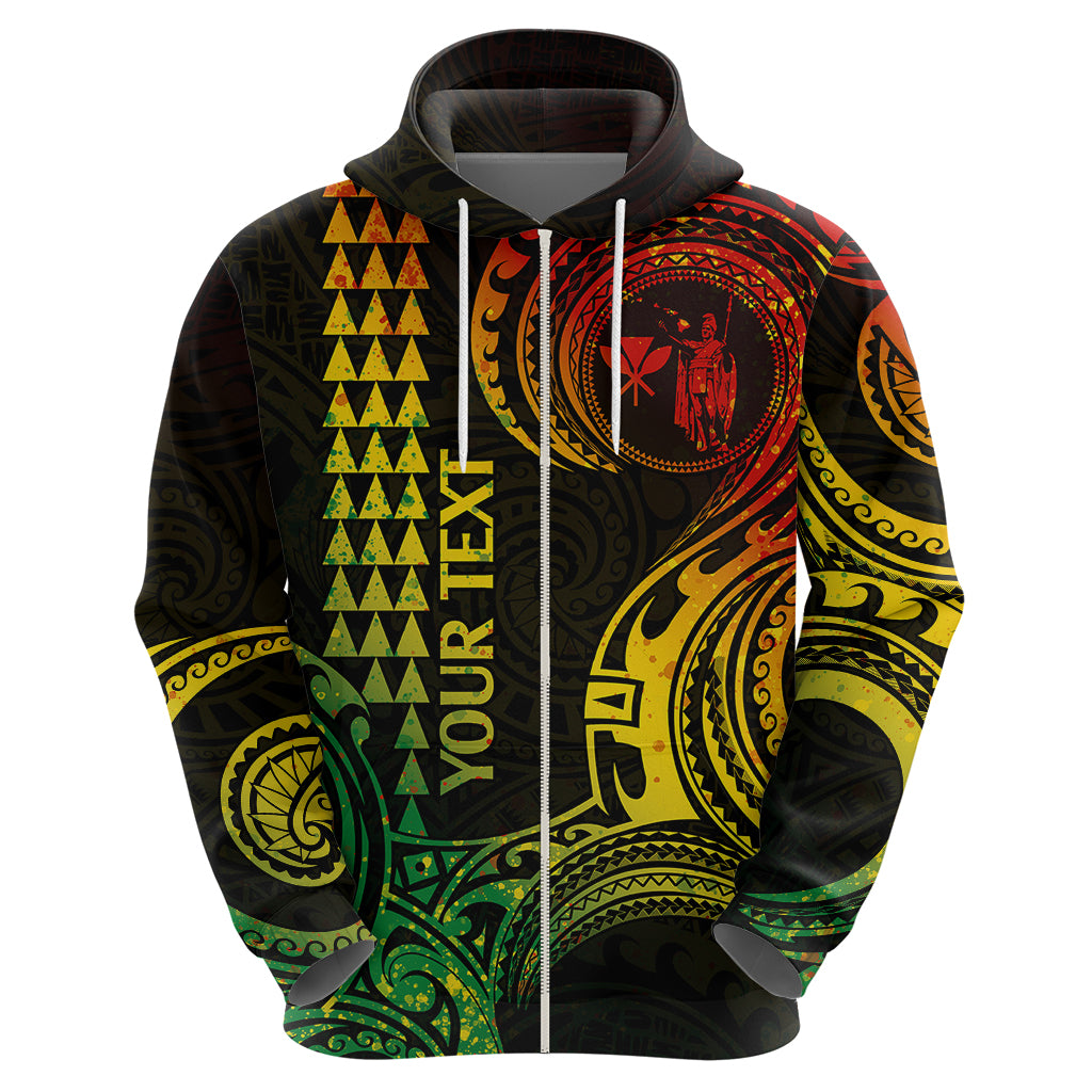 Custom Hawaii Hoodie Paradise of the Pacific Tribal Kakau for King Kamehameha Day - Reggae - Wonder Print Shop