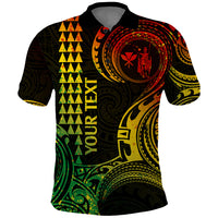 Custom Hawaii Polo Shirt Paradise of the Pacific Tribal Kakau for King Kamehameha Day - Reggae - Wonder Print Shop