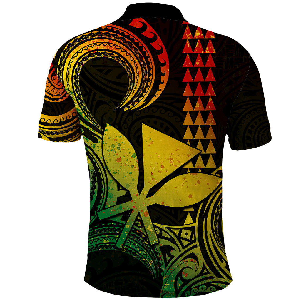 Custom Hawaii Polo Shirt Paradise of the Pacific Tribal Kakau for King Kamehameha Day - Reggae - Wonder Print Shop