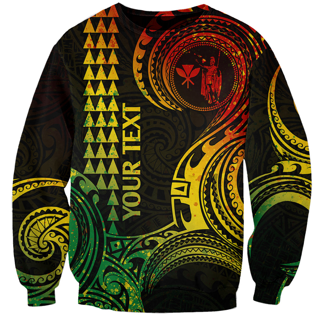 Custom Hawaii Sweatshirt Paradise of the Pacific Tribal Kakau for King Kamehameha Day - Reggae - Wonder Print Shop