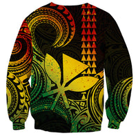 Custom Hawaii Sweatshirt Paradise of the Pacific Tribal Kakau for King Kamehameha Day - Reggae - Wonder Print Shop