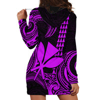 Custom Hawaii Hoodie Dress Paradise of the Pacific Tribal Kakau for King Kamehameha Day - Purple - Wonder Print Shop