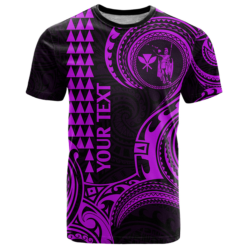 Custom Hawaii T Shirt Paradise of the Pacific Tribal Kakau for King Kamehameha Day - Purple - Wonder Print Shop