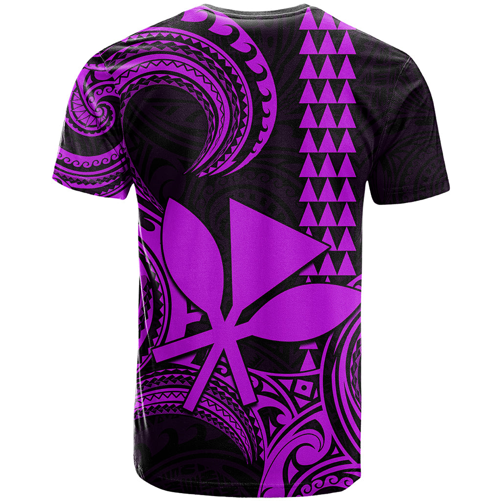 Custom Hawaii T Shirt Paradise of the Pacific Tribal Kakau for King Kamehameha Day - Purple - Wonder Print Shop