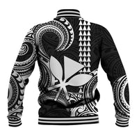 Custom Hawaii Baseball Jacket Paradise of the Pacific Tribal Kakau for King Kamehameha Day - White LT9 - Wonder Print Shop
