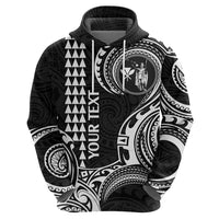 Custom Hawaii Hoodie Paradise of the Pacific Tribal Kakau for King Kamehameha Day - White - Wonder Print Shop