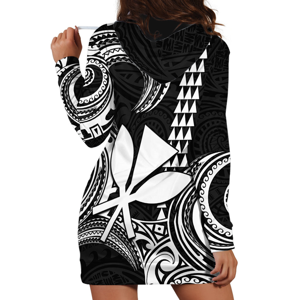 Custom Hawaii Hoodie Dress Paradise of the Pacific Tribal Kakau for King Kamehameha Day - White - Wonder Print Shop
