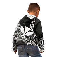 Custom Hawaii Kid Hoodie Paradise of the Pacific Tribal Kakau for King Kamehameha Day - White - Wonder Print Shop