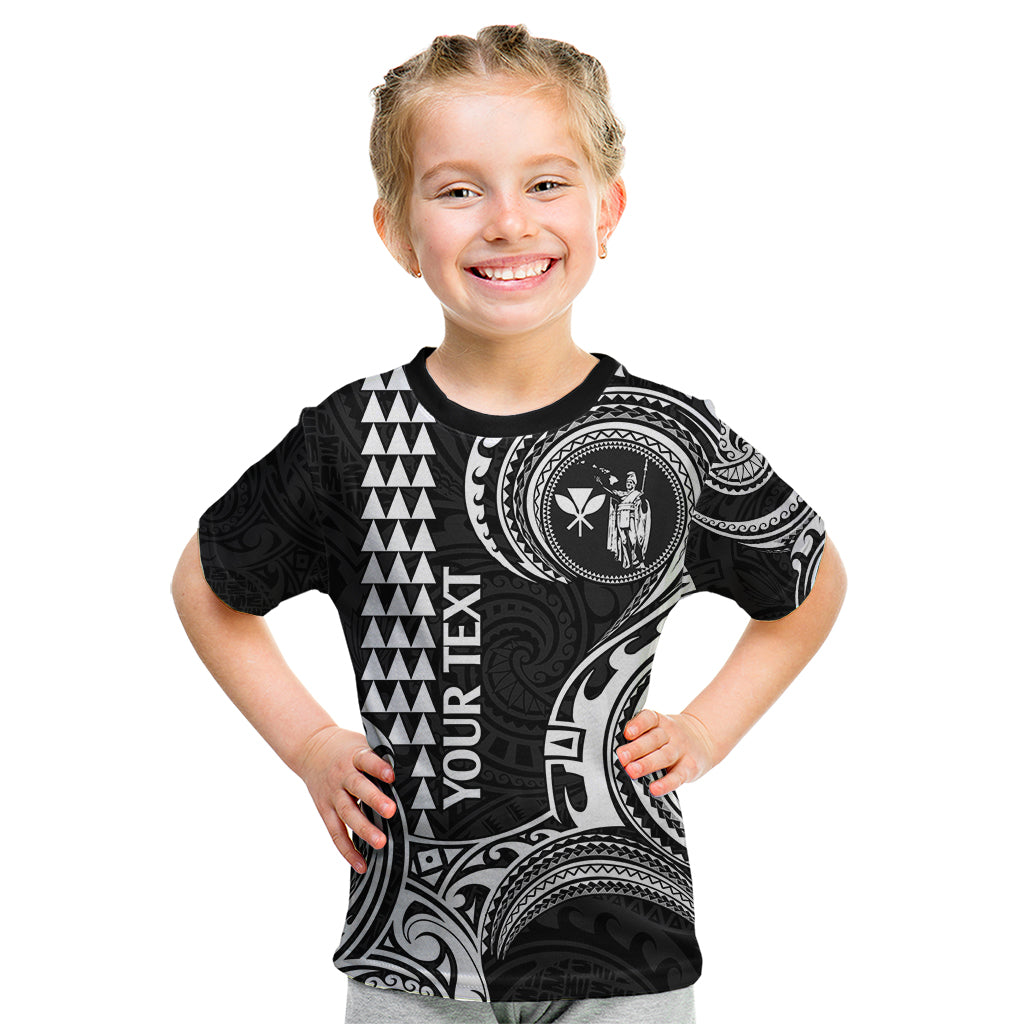 Custom Hawaii Kid T Shirt Paradise of the Pacific Tribal Kakau for King Kamehameha Day - White - Wonder Print Shop