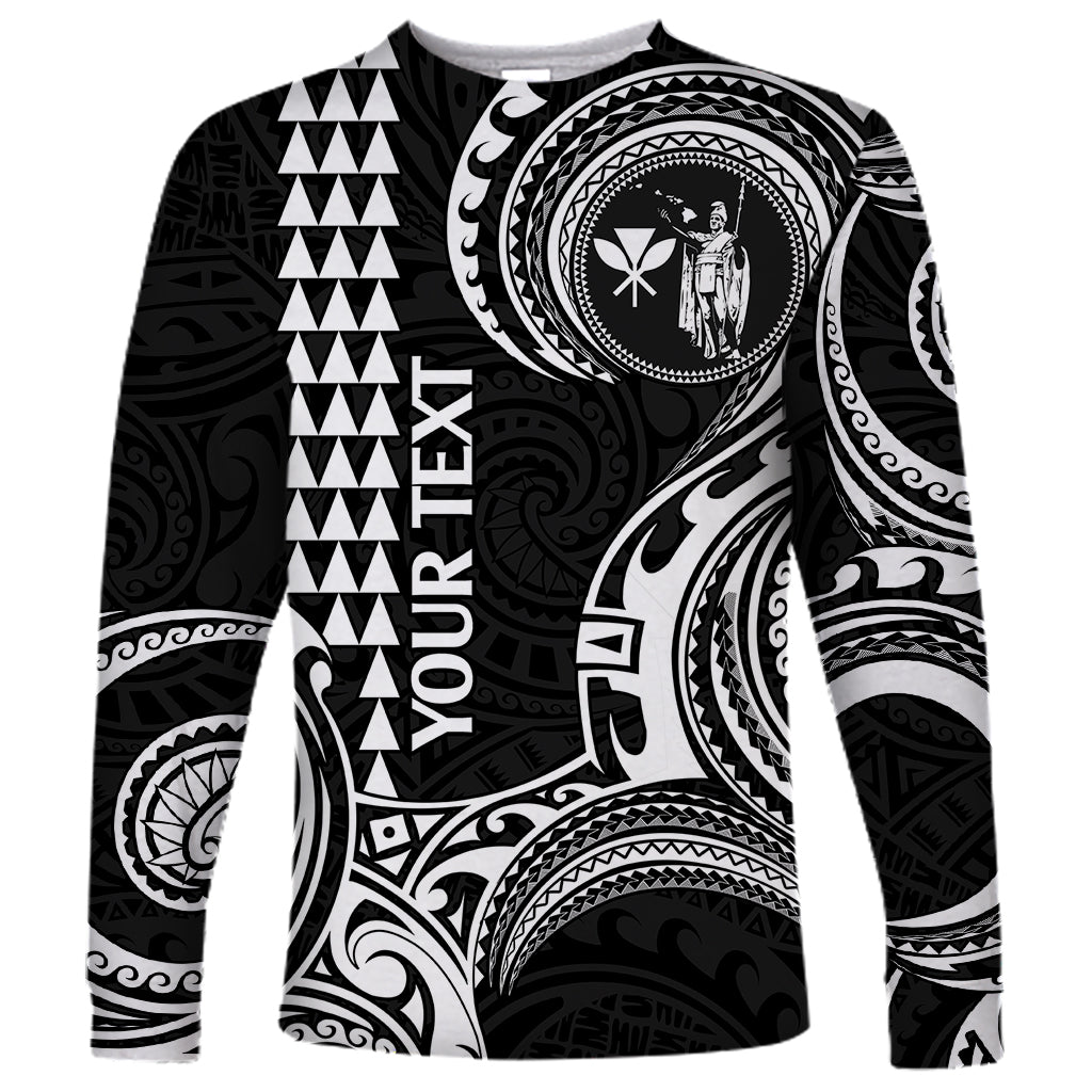 Custom Hawaii Long Sleeve Shirt Paradise of the Pacific Tribal Kakau for King Kamehameha Day - White - Wonder Print Shop