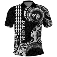 Custom Hawaii Polo Shirt Paradise of the Pacific Tribal Kakau for King Kamehameha Day - White - Wonder Print Shop