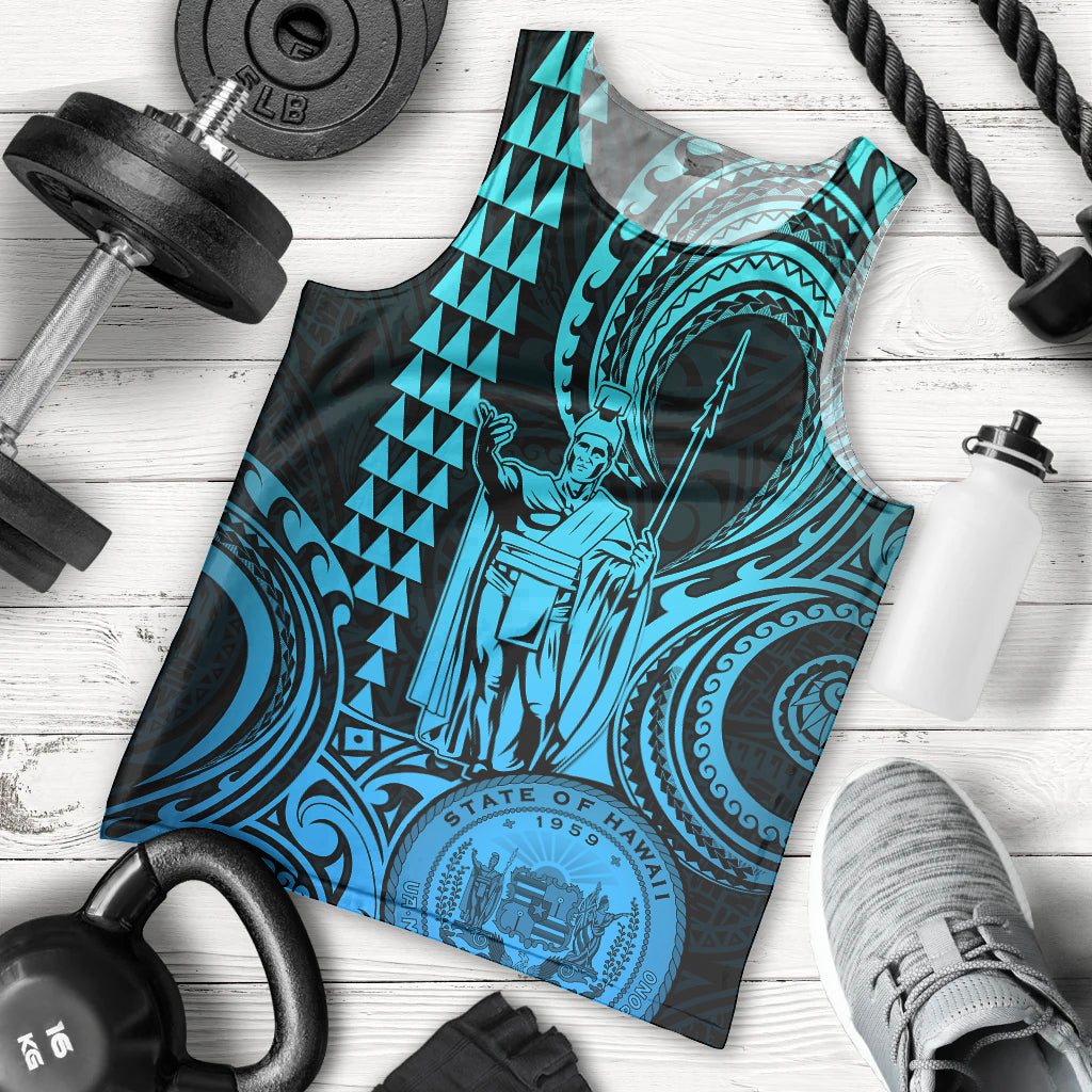 custom-happy-king-kamehameha-day-hawaii-men-tank-top-paradise-of-the-pacific-tribal-kakau-with-kanaka-maoli-aqua