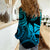 Custom Happy King Kamehameha Day Hawaii Women Casual Shirt Paradise of the Pacific Tribal Kakau with Kanaka Maoli - Aqua - Wonder Print Shop