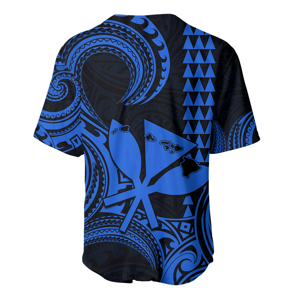 Custom Happy King Kamehameha Day Hawaii Baseball Jersey Paradise of the Pacific Tribal Kakau with Kanaka Maoli - Blue LT9 - Wonder Print Shop