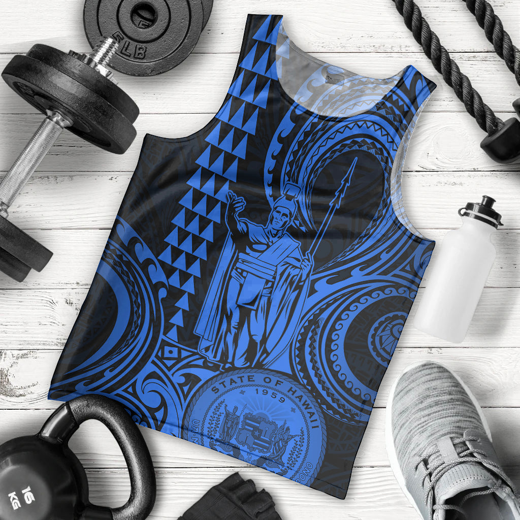 custom-happy-king-kamehameha-day-hawaii-men-tank-top-paradise-of-the-pacific-tribal-kakau-with-kanaka-maoli-blue