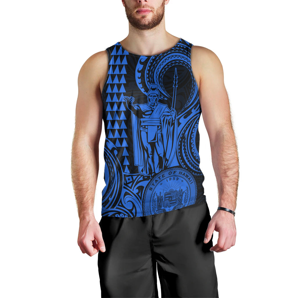 custom-happy-king-kamehameha-day-hawaii-men-tank-top-paradise-of-the-pacific-tribal-kakau-with-kanaka-maoli-blue