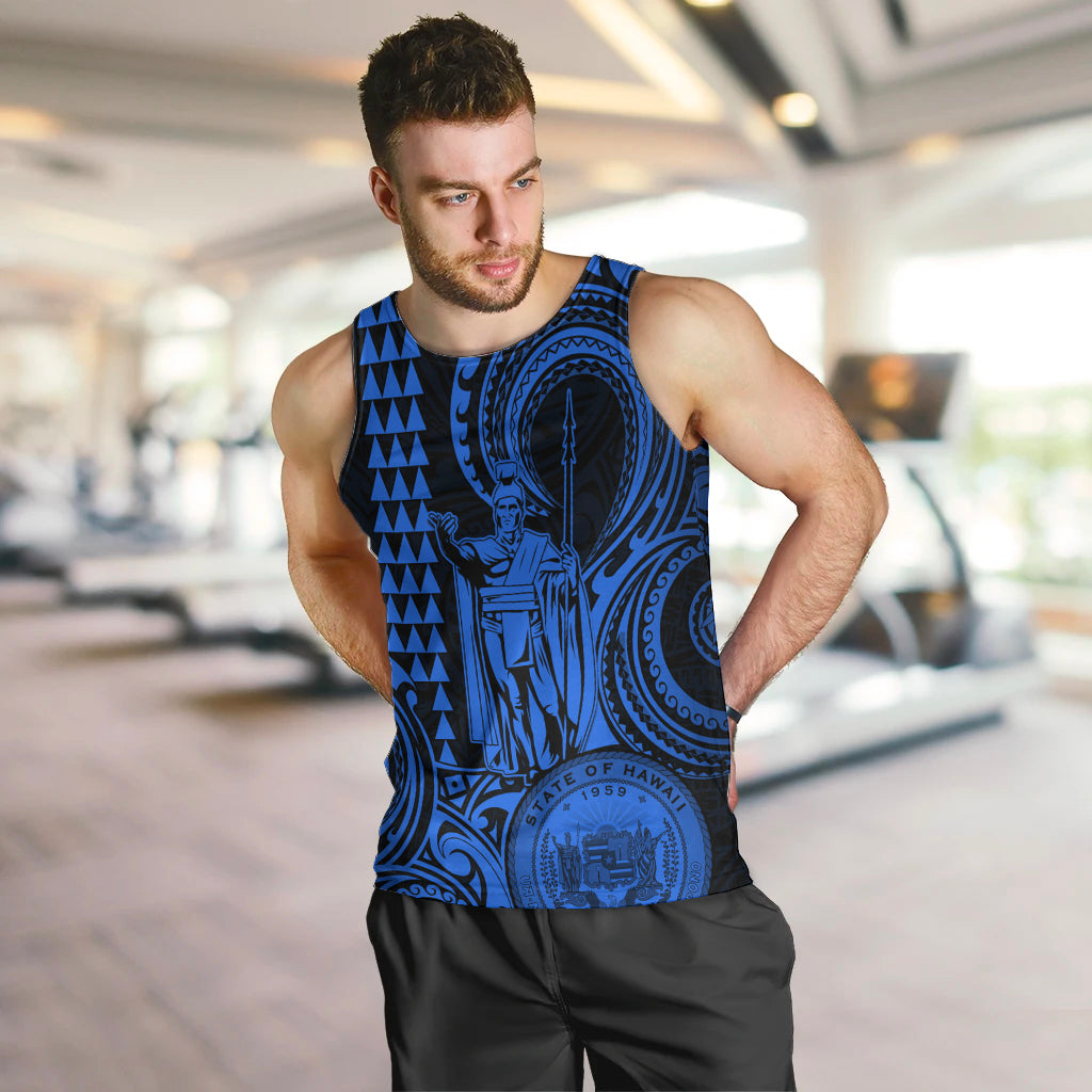 custom-happy-king-kamehameha-day-hawaii-men-tank-top-paradise-of-the-pacific-tribal-kakau-with-kanaka-maoli-blue