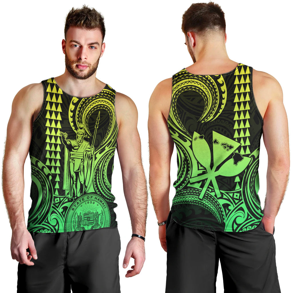 custom-happy-king-kamehameha-day-hawaii-men-tank-top-paradise-of-the-pacific-tribal-kakau-with-kanaka-maoli-lime