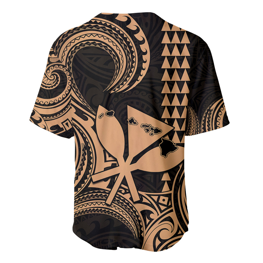 Custom Happy King Kamehameha Day Hawaii Baseball Jersey Paradise of the Pacific Tribal Kakau with Kanaka Maoli - Nude LT9 - Wonder Print Shop