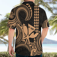 Custom Happy King Kamehameha Day Hawaii Hawaiian Shirt Paradise of the Pacific Tribal Kakau with Kanaka Maoli - Nude - Wonder Print Shop